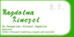 magdolna kinczel business card